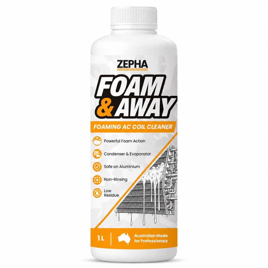 ZEPHA Foam & Away foaming AC coil cleaner 1 litre