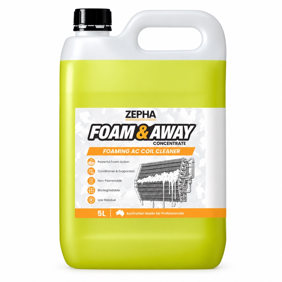 ZEPHA Foam & Away foaming AC coil cleaner 5 litre concentrate
